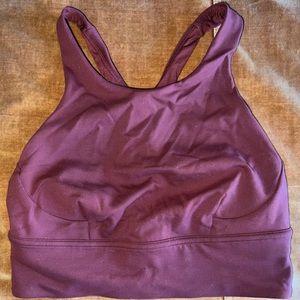 lululemon high neck long line wunder train bra